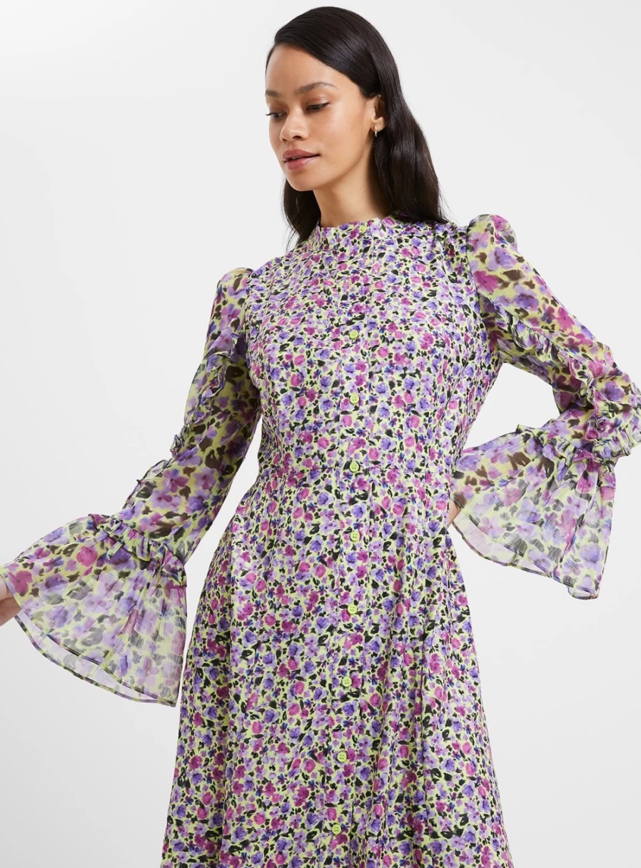 French Connection Women's Alezzia Ely Jacquard Mix Dress - Size 14