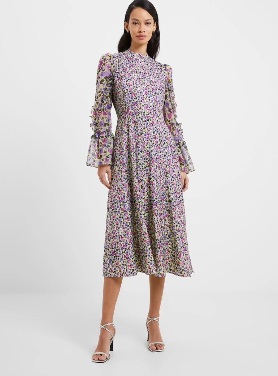 French Connection Women's Alezzia Ely Jacquard Mix Dress - Size 14