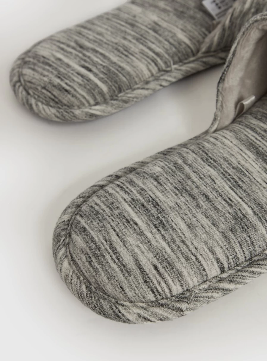 Tu Women's Grey Marl Slider Slippers - Comfortable Slide Sandals for Women - Lightweight Casual House Shoes - Size L