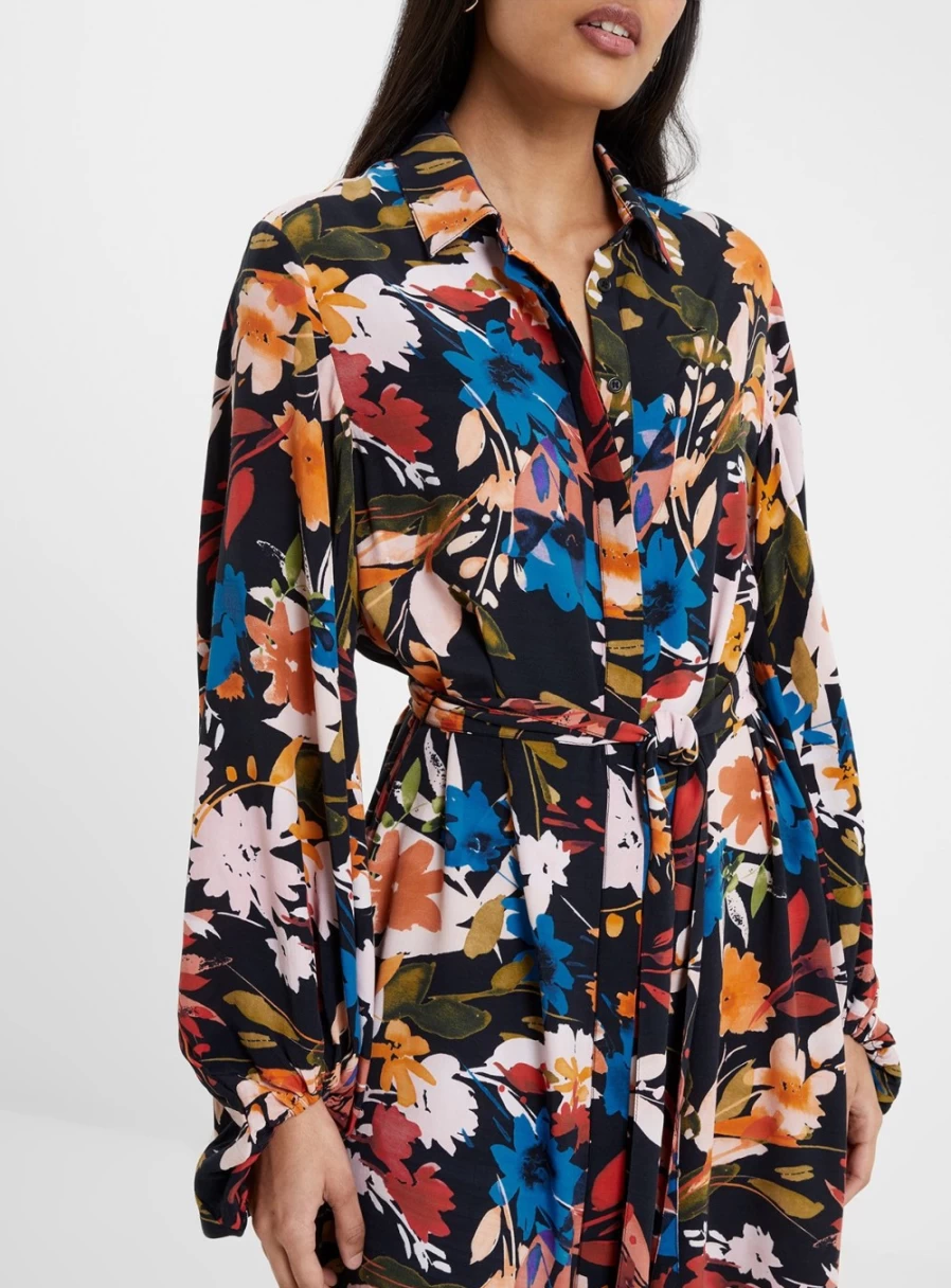 French Connection Women's Brook Delphine Shirt Dress - Size 16 | Casual Chic Style