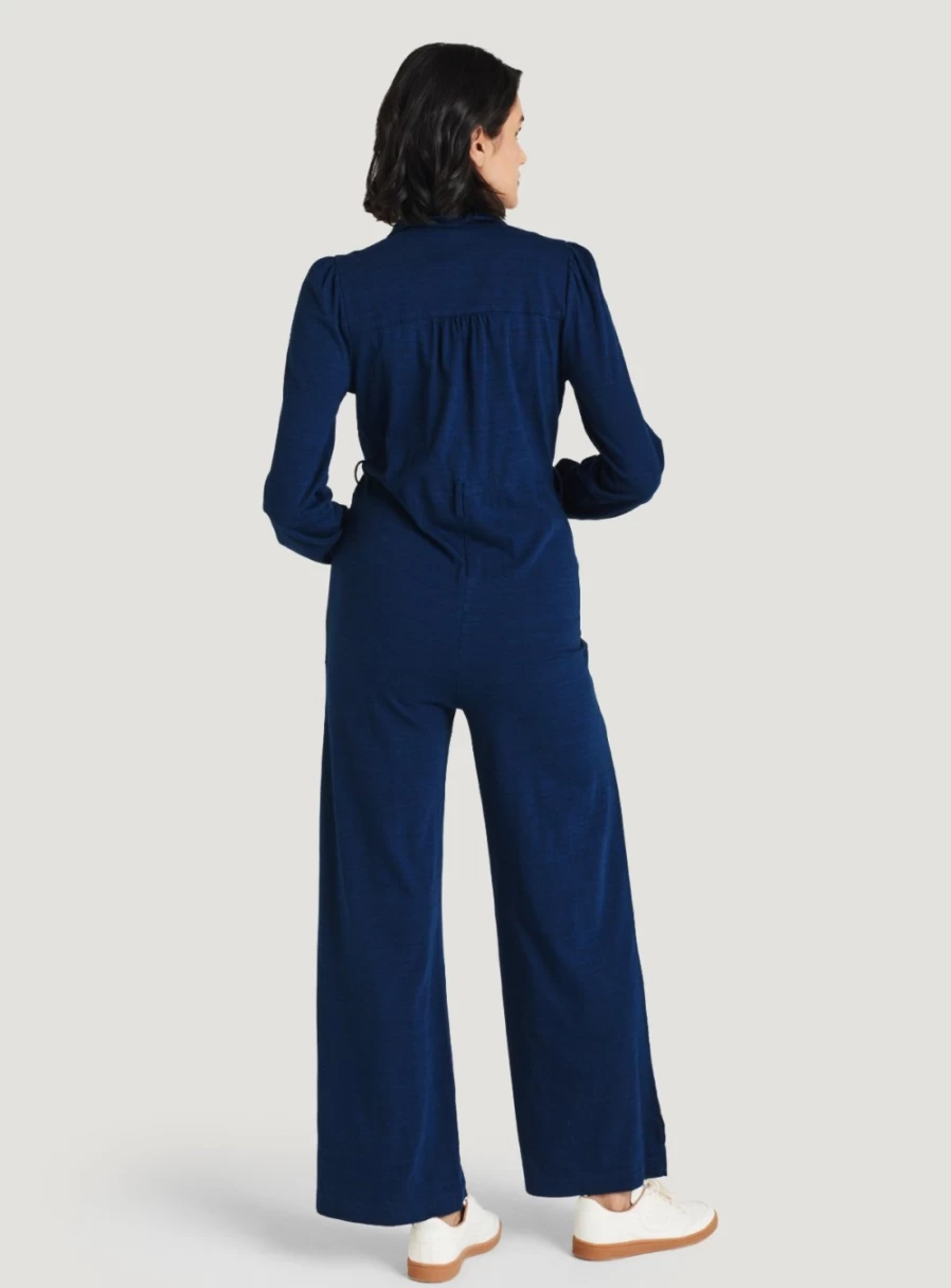 Thought Women's Amara Organic Cotton Denim Jumpsuit - Sustainable Fashion