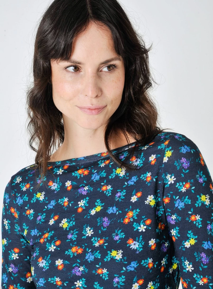 Burgs Women's Carey Printed Jersey Top - Stylish Casual Blouse for Everyday Wear