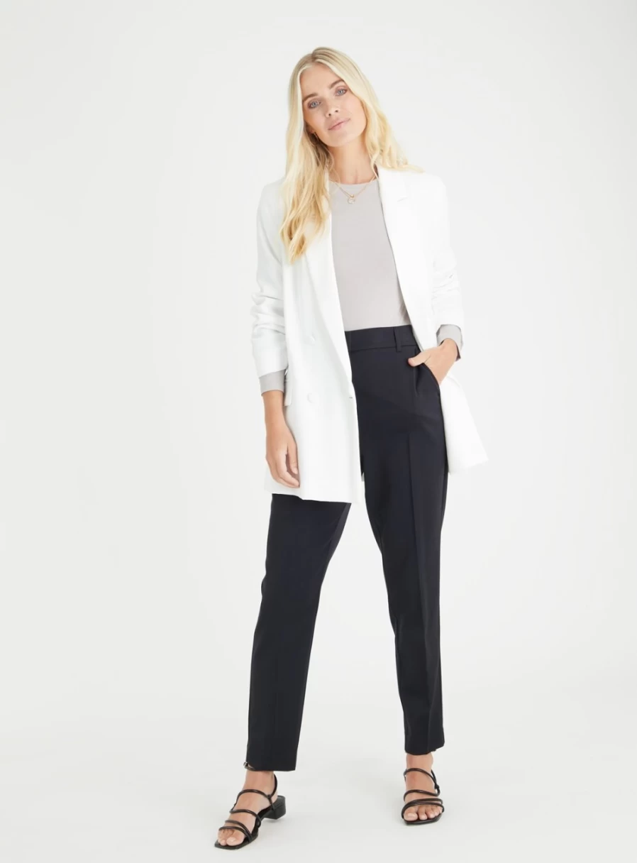 "Tu Women's Black Tapered Trousers - Slim Fit 10S Style"