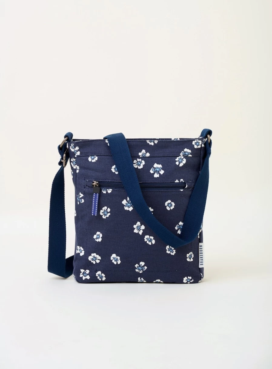 Brakburn Women's Large Polka Dot Floral Crossbody Bag One Size