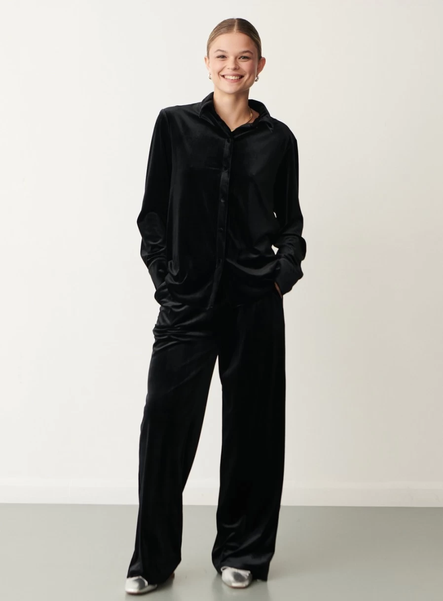 Finery Women's Zadie High-Waisted Wide-Leg Trousers in Size 10 | Comfortable & Stylish Pants