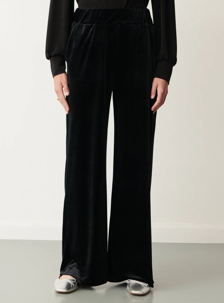 Finery Women's Zadie High-Waisted Wide-Leg Trousers in Size 10 | Comfortable & Stylish Pants