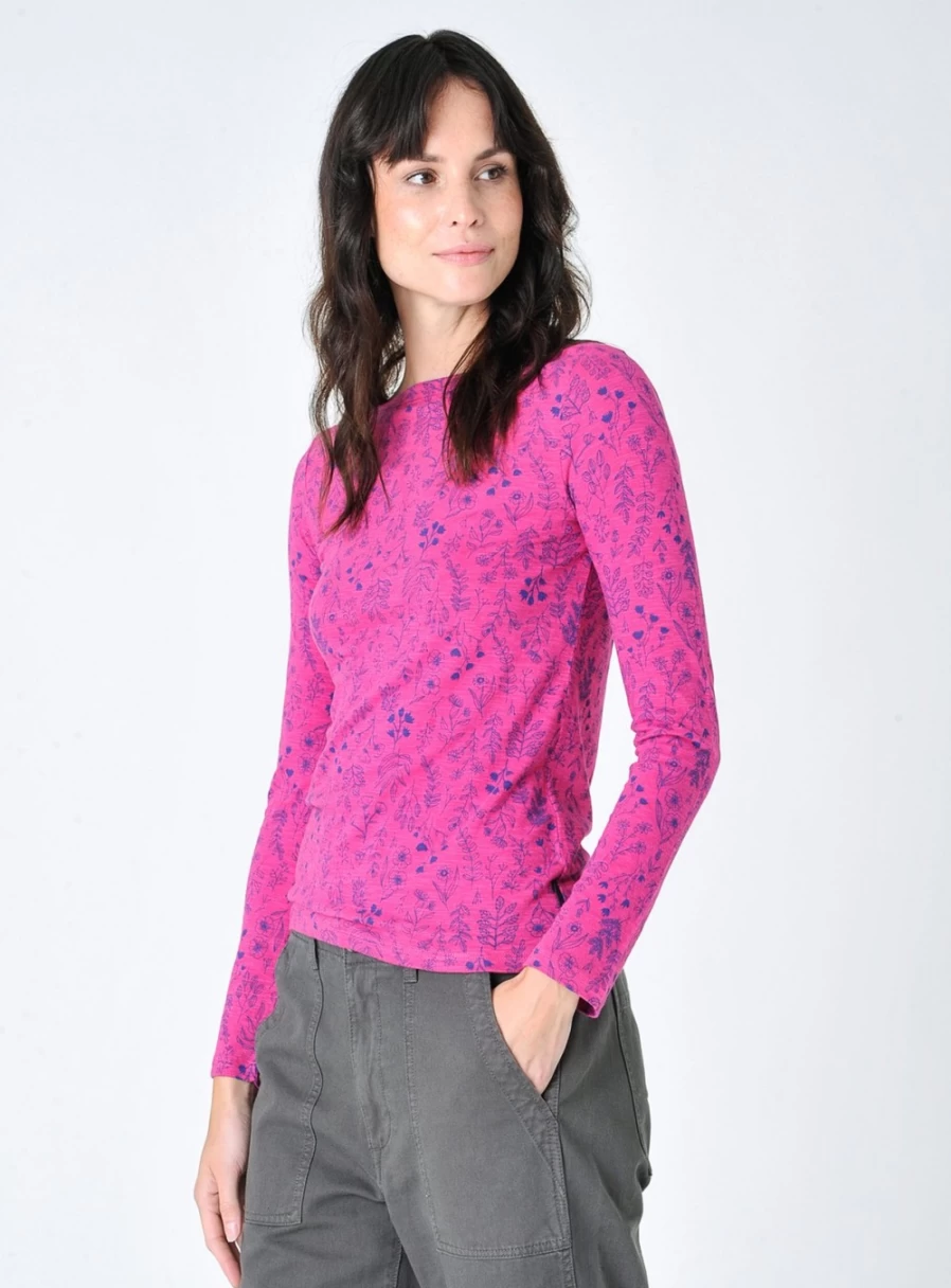 Burgs Women's Carey Printed Jersey Top - Stylish Comfort for Everyday Wear