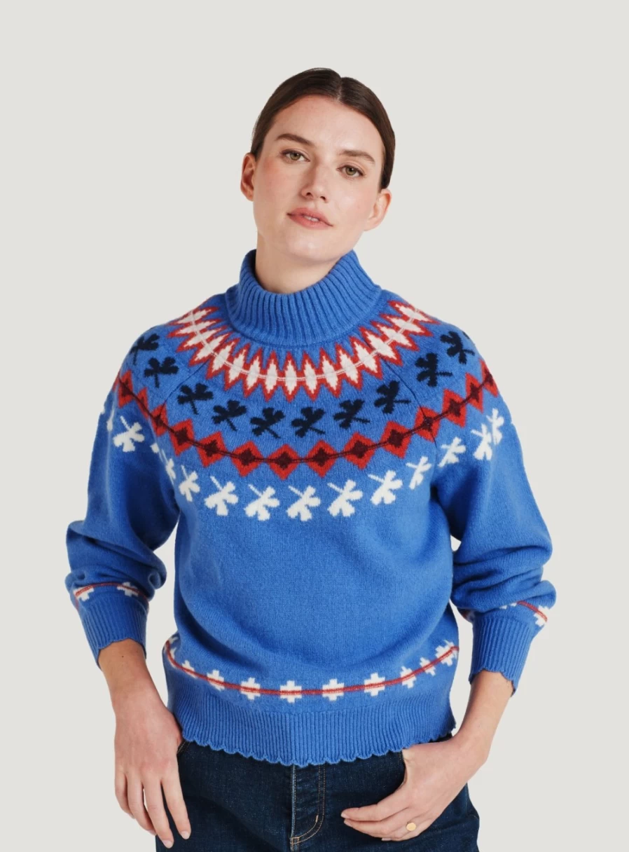 Thought Women's Jovie Lambswool Fair Isle Knit Jumper - Size 8