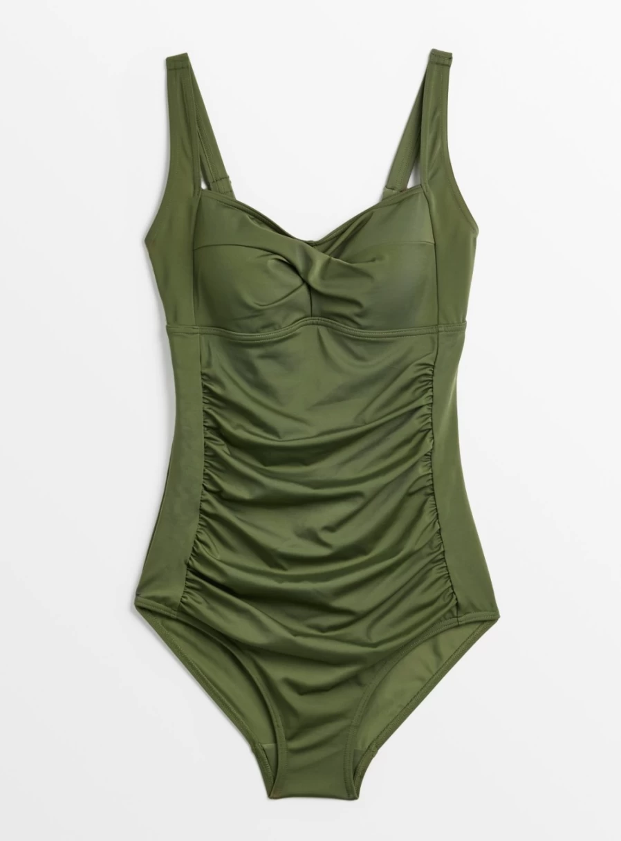 Women's Khaki Low Leg Swimsuit by Tu - Stylish & Comfortable Beachwear
