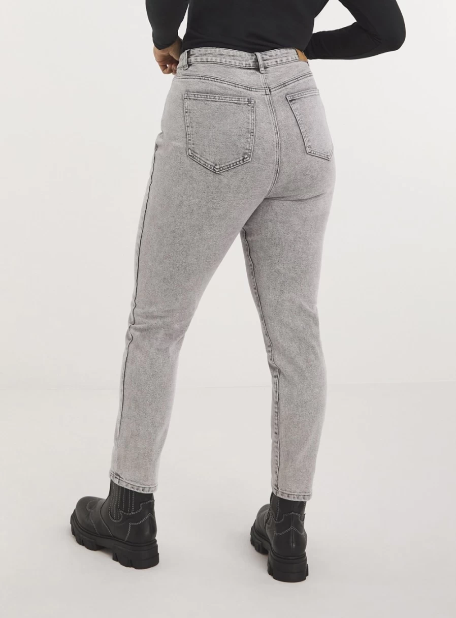Simply Be Women's Grey Lara Slim Fit Jeans - Size 18