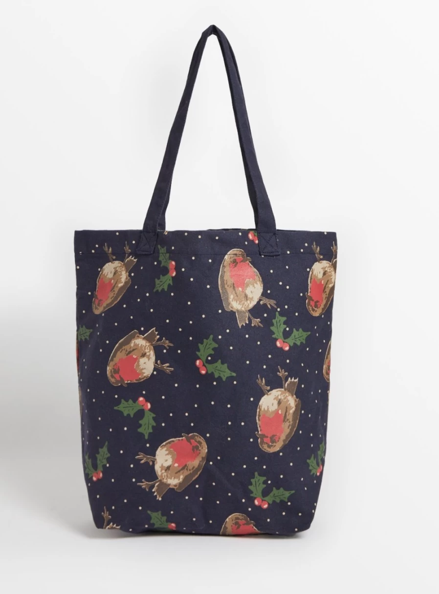 Tu Women's Christmas Print Tote Bag - Festive Holiday Shopping Reusable Gift