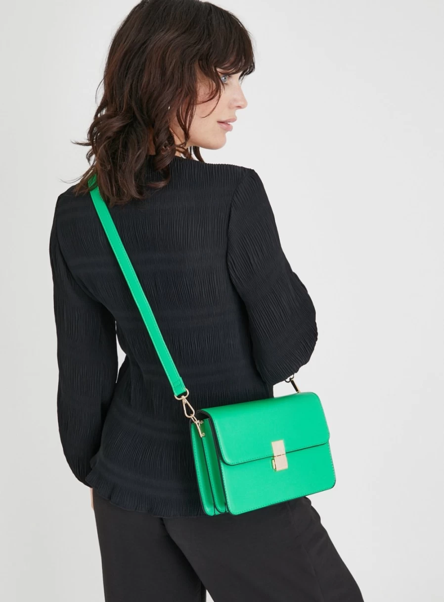 "TU Women's Green Satchel Crossbody Bag - Stylish & Functional One-Size Handbag"