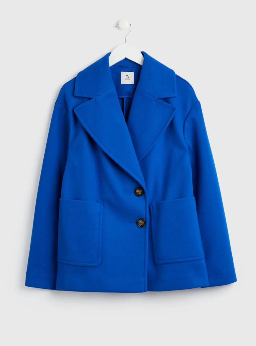 "Tu Women's Blue Smart Unlined Blazer Coat - Stylish Tailored Jacket for Women"