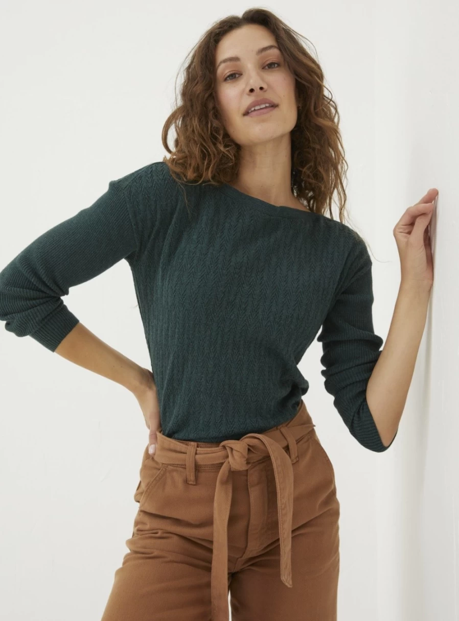 FatFace Women's Sophie Boat Neck Knit Jumper - Stylish Casual Sweater