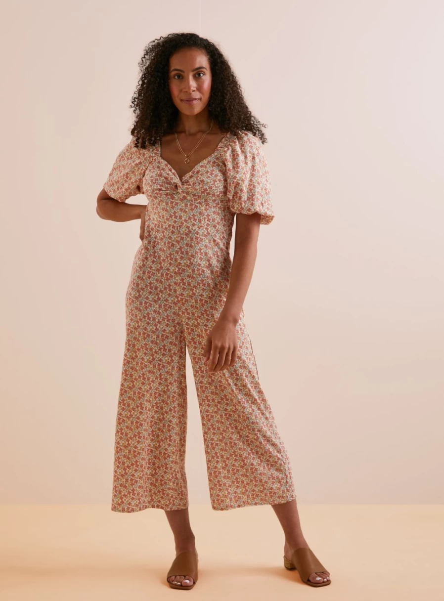 Everbelle Women's Floral Cross Hatch Jumpsuit - Size 14, Stylish Romper for Women