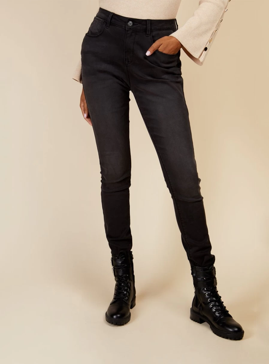 Vogue Williams Women's Black Slim Fit Denim Jeans - Size 18