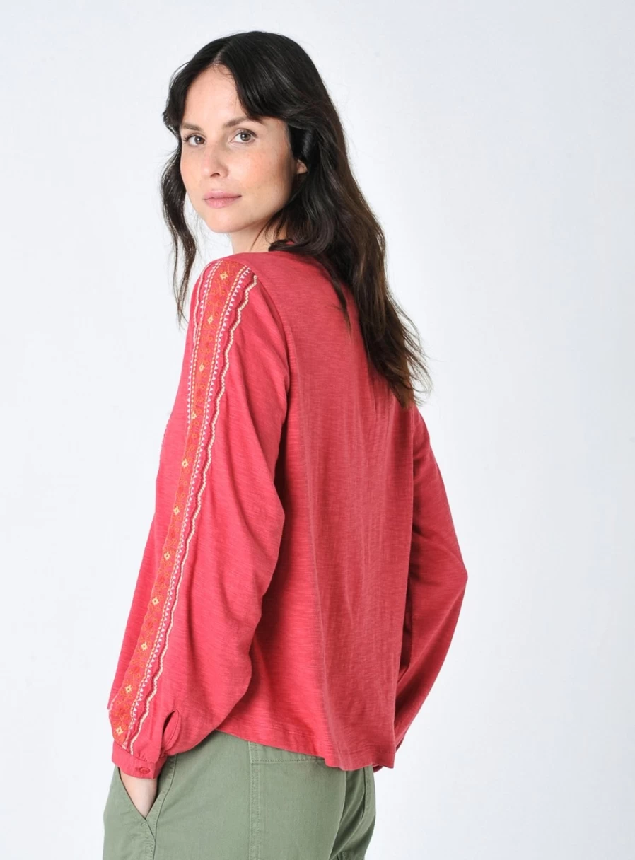 Burgs Women's Meshaw Embroidered Smock Top - Stylish Boho Blouse Size 16