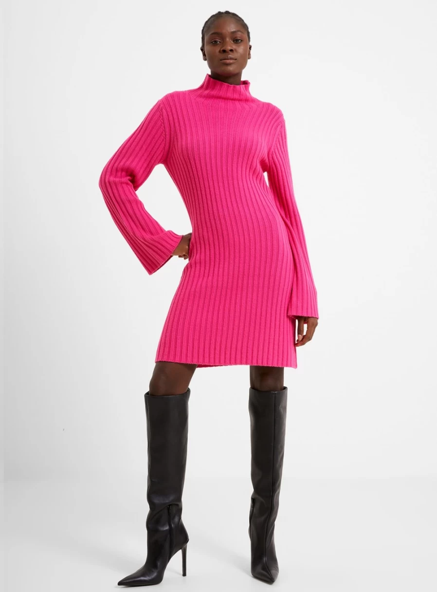 French Connection Women's Babysoft Knitted Dress - Soft Comfort Fit Knit Dress