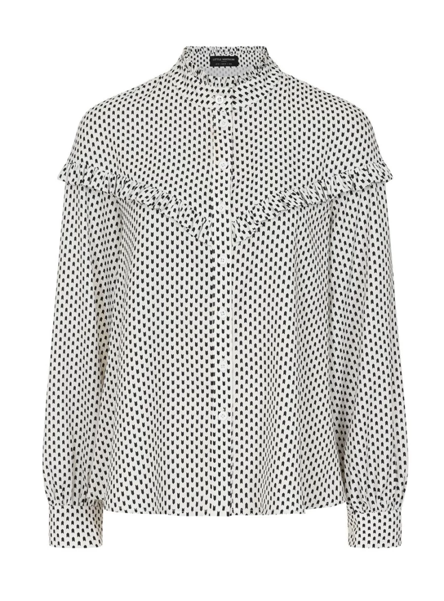 Vogue Williams Women's Cream Spot Blouse - Stylish Floral Print Top Size 10