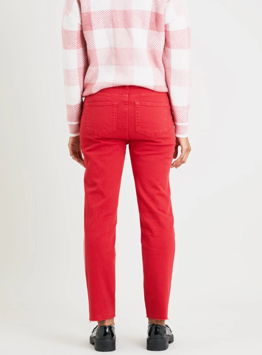 Tu Women's Red Vintage High-Waisted Straight Leg Jeans - Size 14R Retro Denim Pants