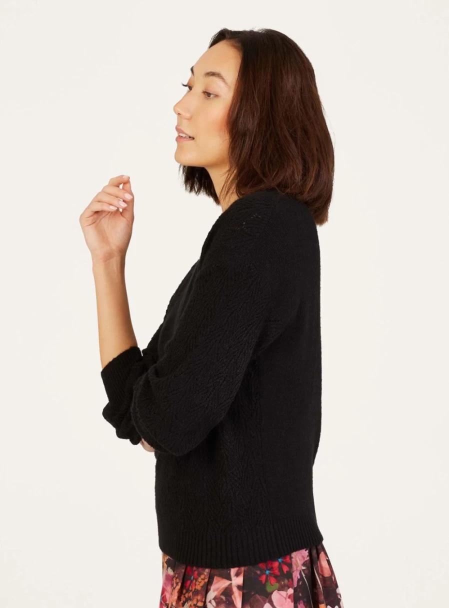 Thought Women's Ivanna Organic Cotton Pointelle Knit Jumper - Sustainable Casual Wear