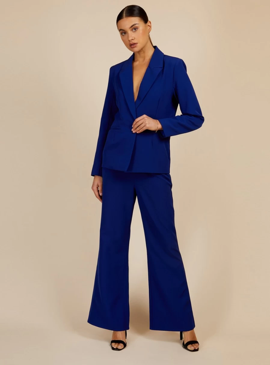 Vogue Williams Women's Royal Blue High-Waisted Trousers - Size 16 | Stylish Casual Pants