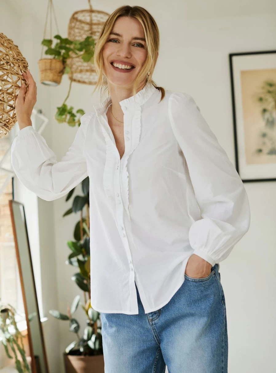 Thought Women's Bijou Organic Cotton Modal Blend Shirt - Sustainable Fashion