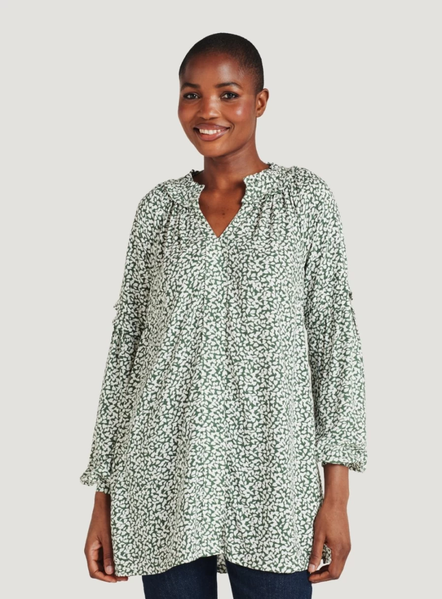 Thought Women's Maple Lenzing Ecovero Sustainable Tunic Top - Eco-Friendly Blouse