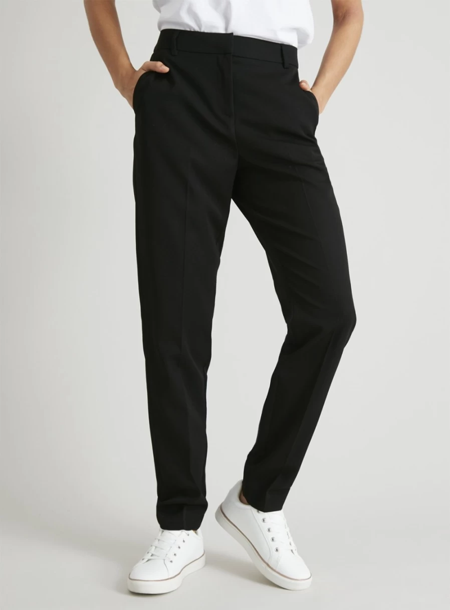 Tu Women's Black Stretch Tapered Leg Trousers - Comfort Fit & Sleek Style