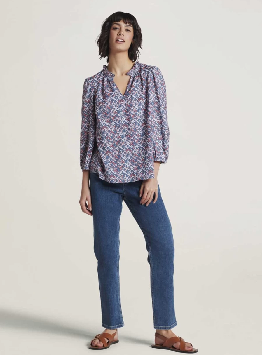 Thought Women's Kalina Hemp Printed Blouse - Sustainable Botanical Print Top
