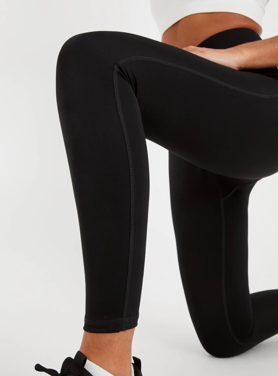 Tu Women's Active Black Sculpted Leggings - High Waist Yoga Pants for Workout & Training