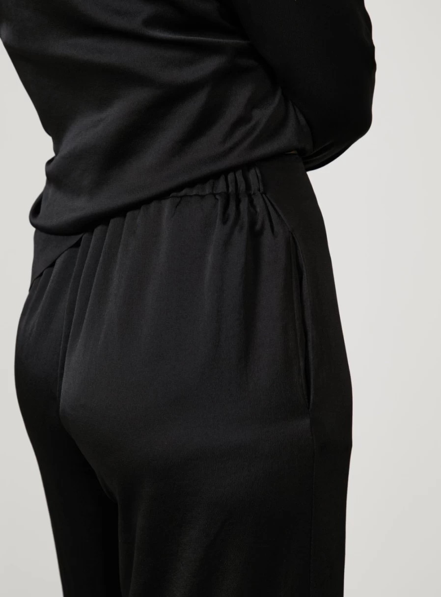 "For All The Love Women's Satin Wide Leg Trousers - Size 14 Coord Set Pants"