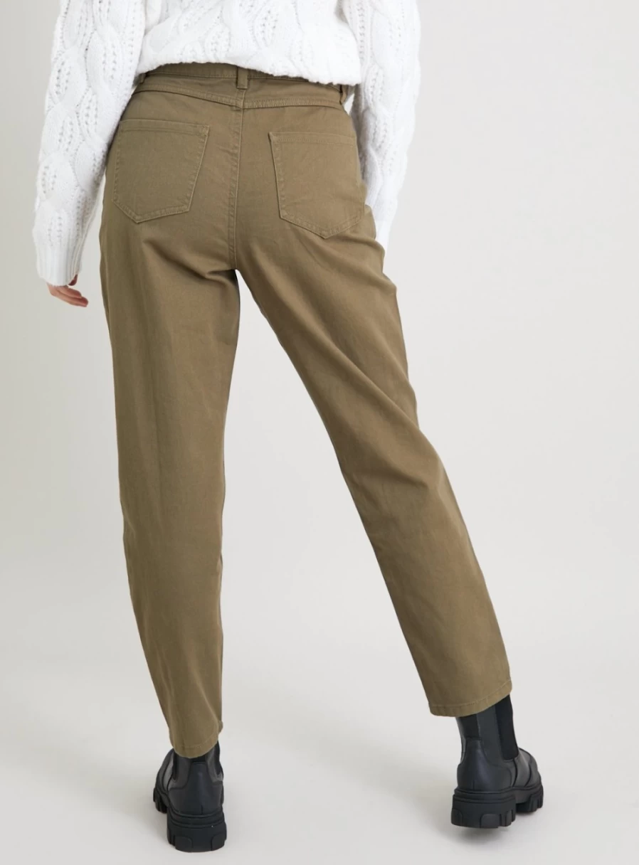 Tu Women's Khaki Aztec Embroidered High-Rise Mom Jeans - Size 10 Regular