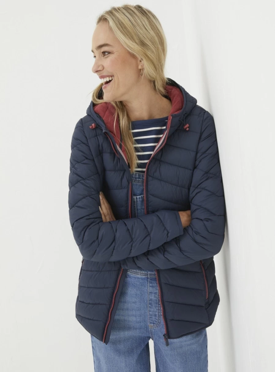 FatFace Women's Ruby Lightweight Puffer Jacket - Warm Quilted Coat, Size 8