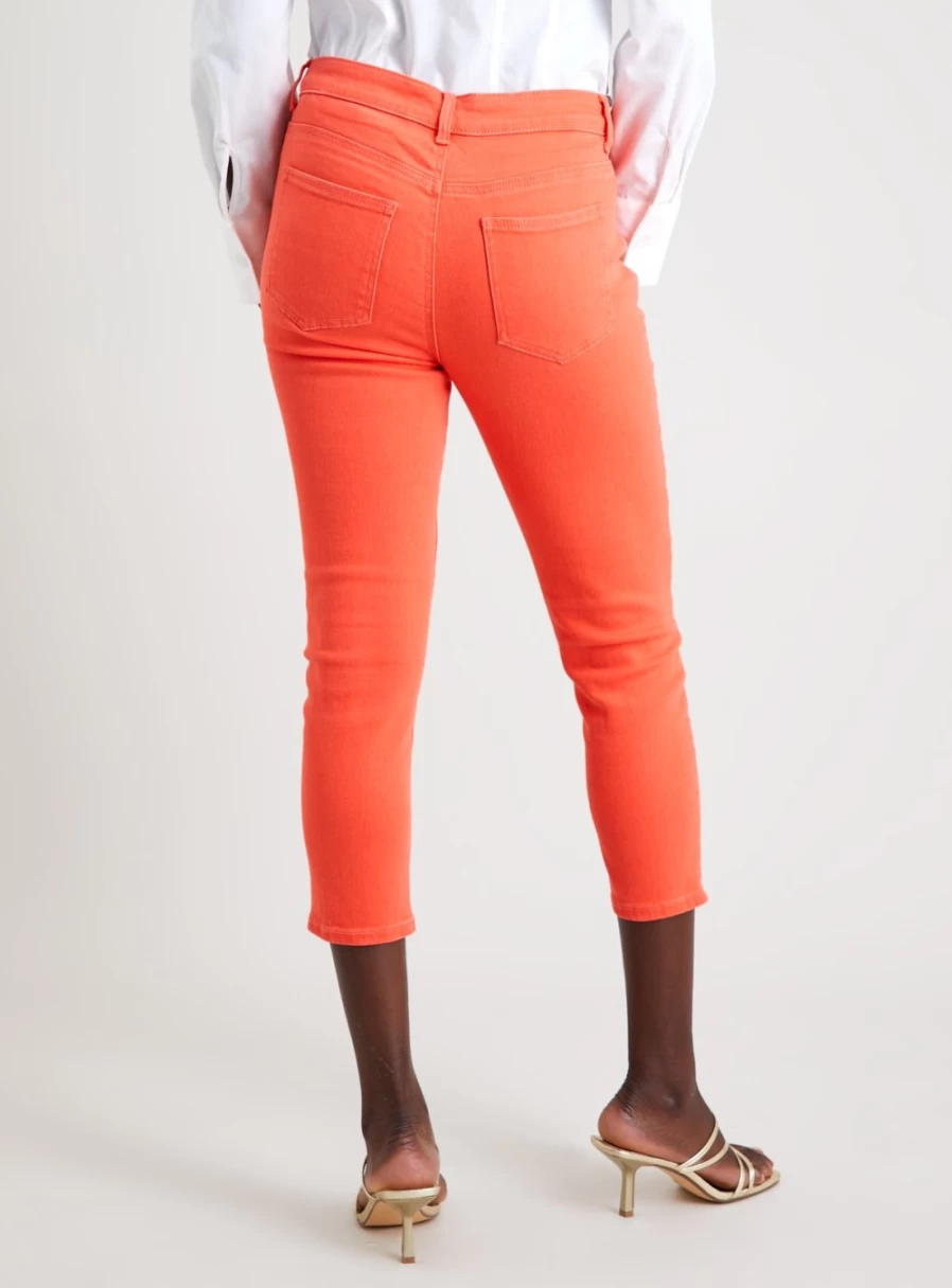 Tu Women's Coral Slim Crop Jeans - Size 18 High Waisted Stretch Denim
