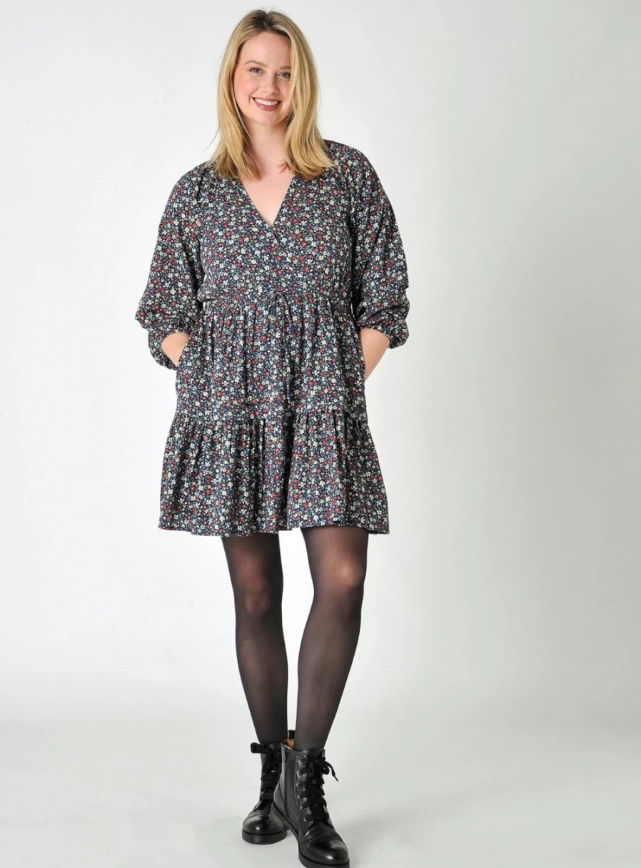 Burgs Women's Carleen Short Sleeve Wrap Dress - Size 8 Casual Summer Style