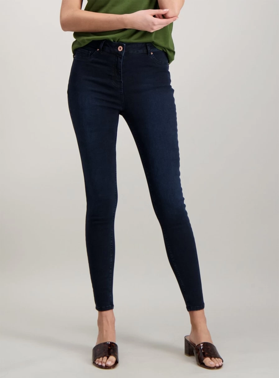 Tu Women's Dark Wash Super Stretch Skinny Jeans - 24R High-Rise Slim Fit Denim Pants
