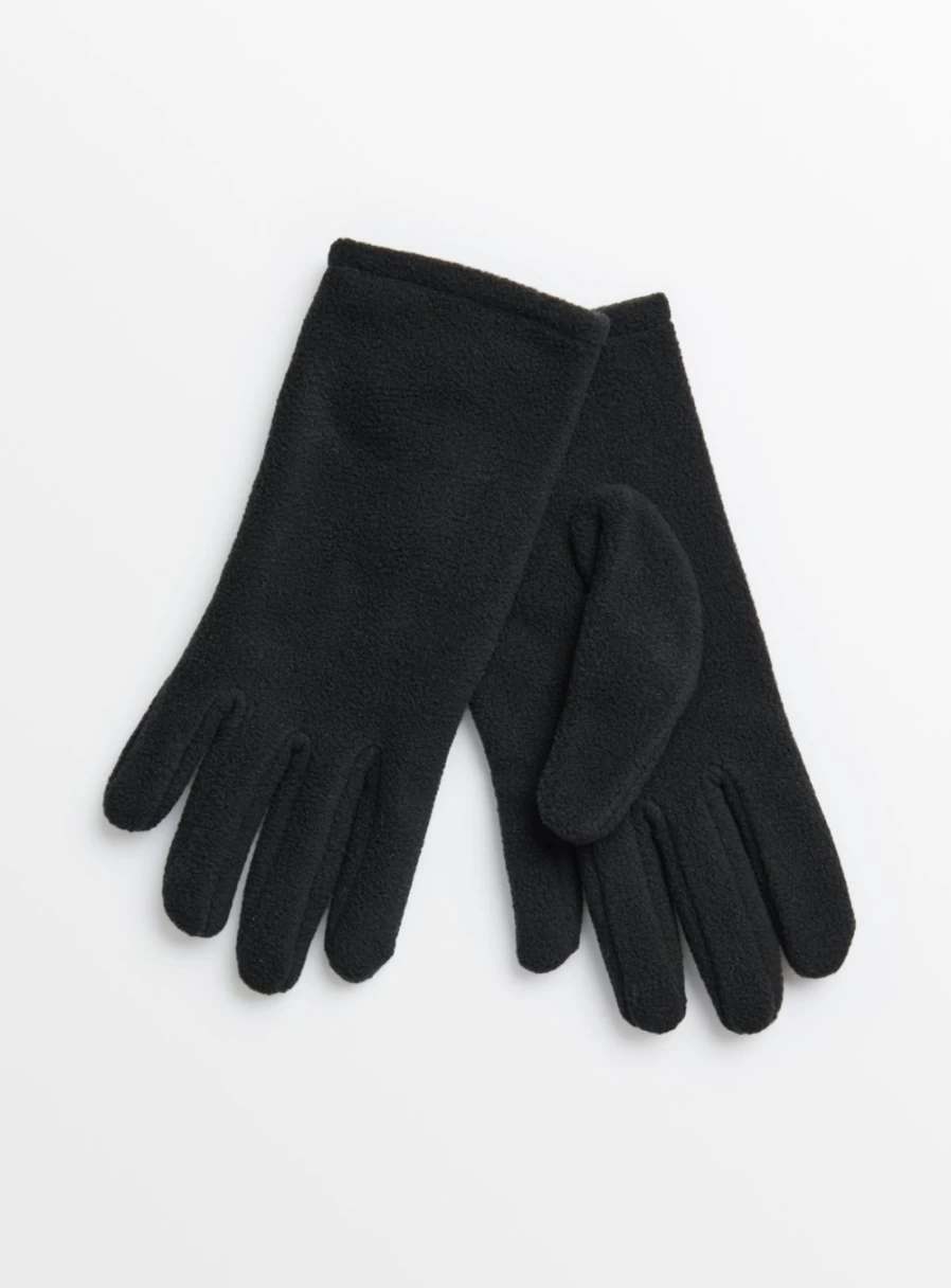 Tu Women's Thinsulate Black Fleece Gloves - One Size Winter Warm Gloves for Women