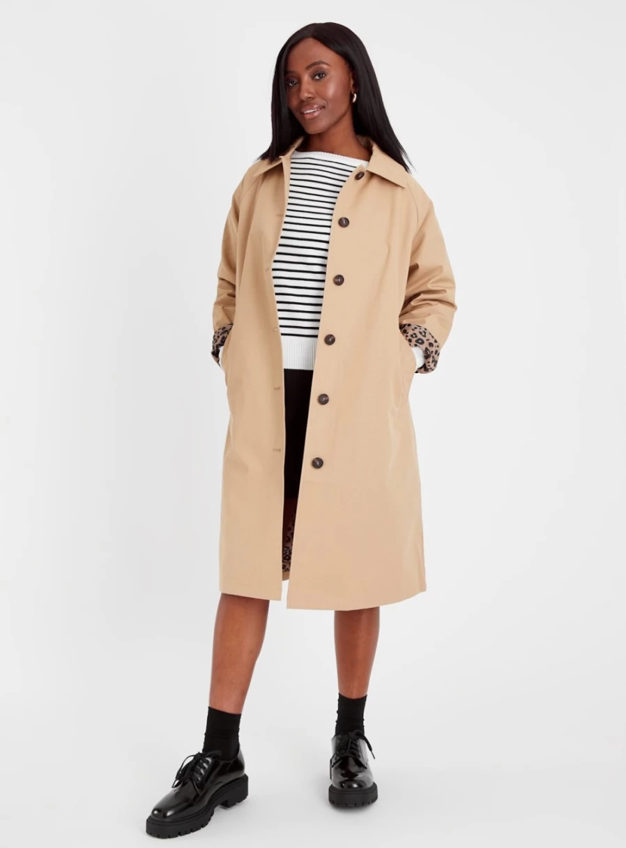 "Tu Women's Beige Car Coat 22 - Classic Autumn Winter Jacket"