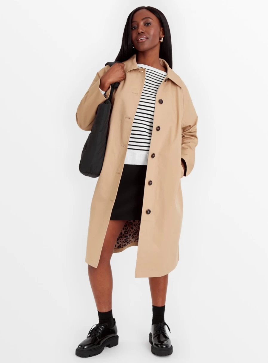 "Tu Women's Beige Car Coat 22 - Classic Autumn Winter Jacket"