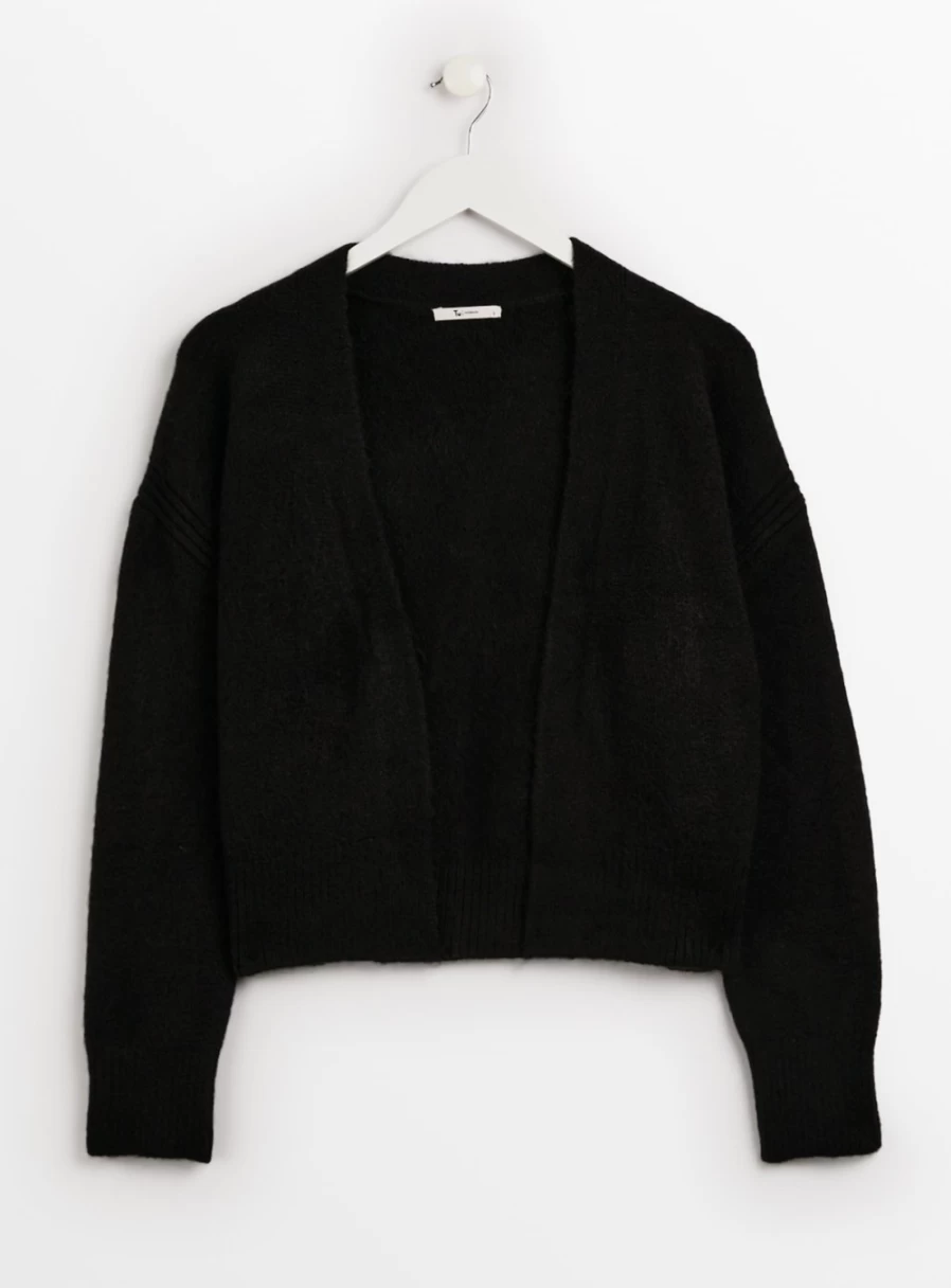 "Tu Women's Black Short Cardigan - XL Size Cozy Knit Sweater"