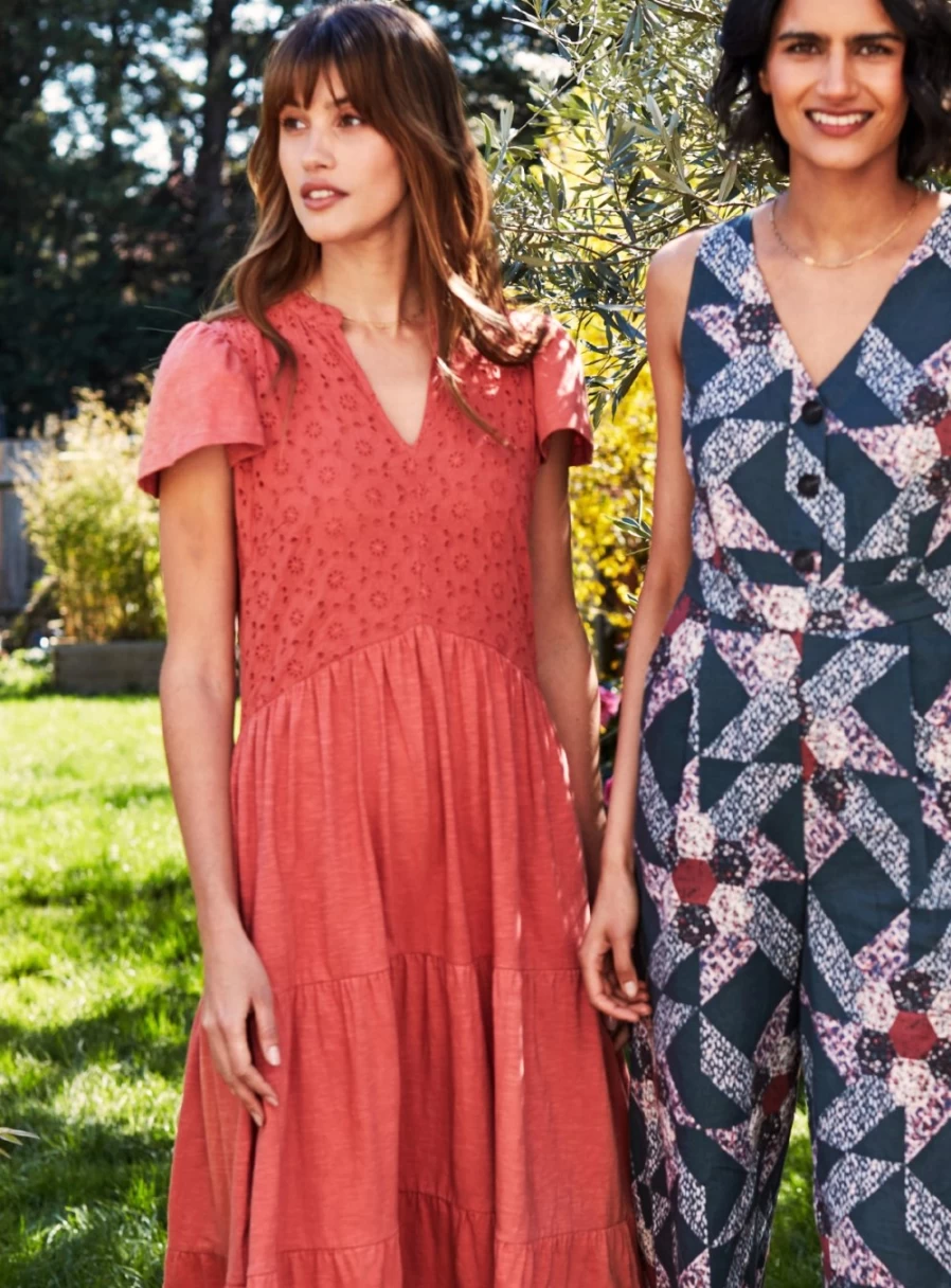 Thought Women's Merope Organic Cotton Embroidered Dress - Sustainable Boho Style