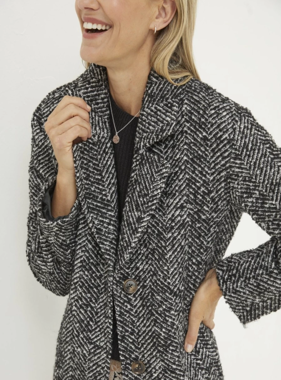 FatFace Women's Marin Wool Blend Coat - Warm Winter Outerwear Jacket, Size 8