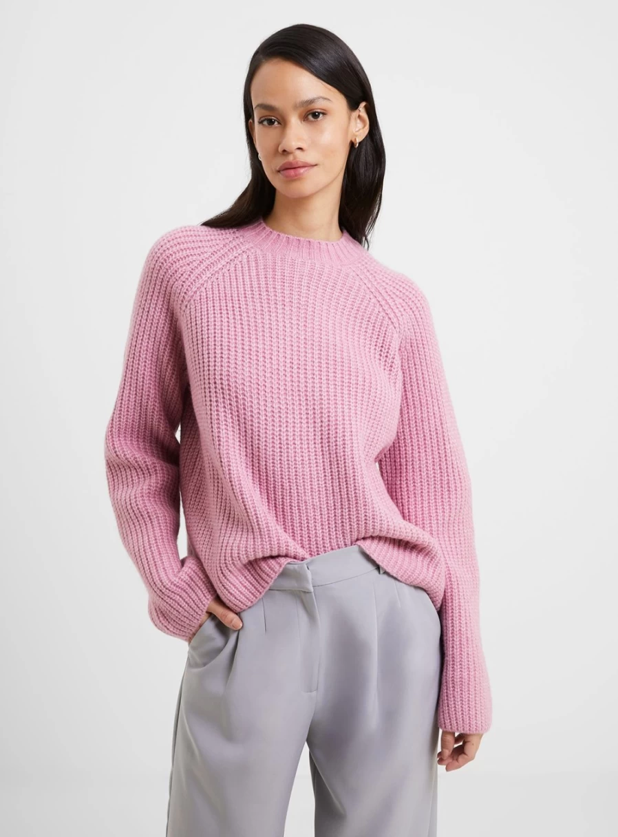 French Connection Women's Jika Crew Neck Sweater - Soft Knit Pullover Jumper Size M