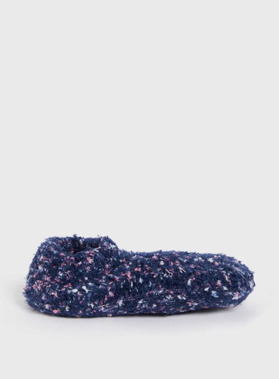 "Tu Women's Navy Blue Popcorn Footsie Slippers - Cozy Home Shoes Size 4-6"