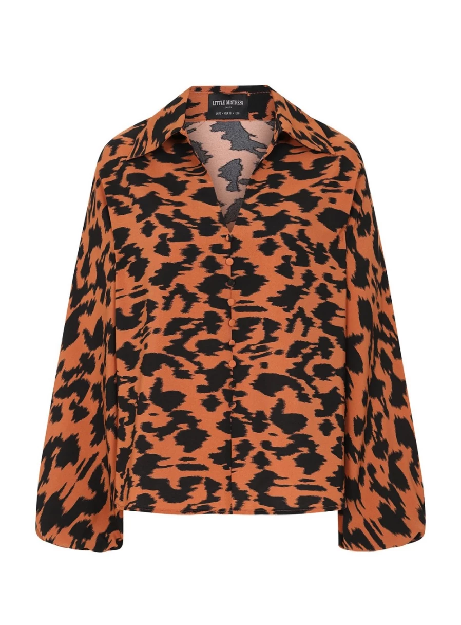 Vogue Williams Women's Leopard Print Blouse - Stylish Animal Pattern Top