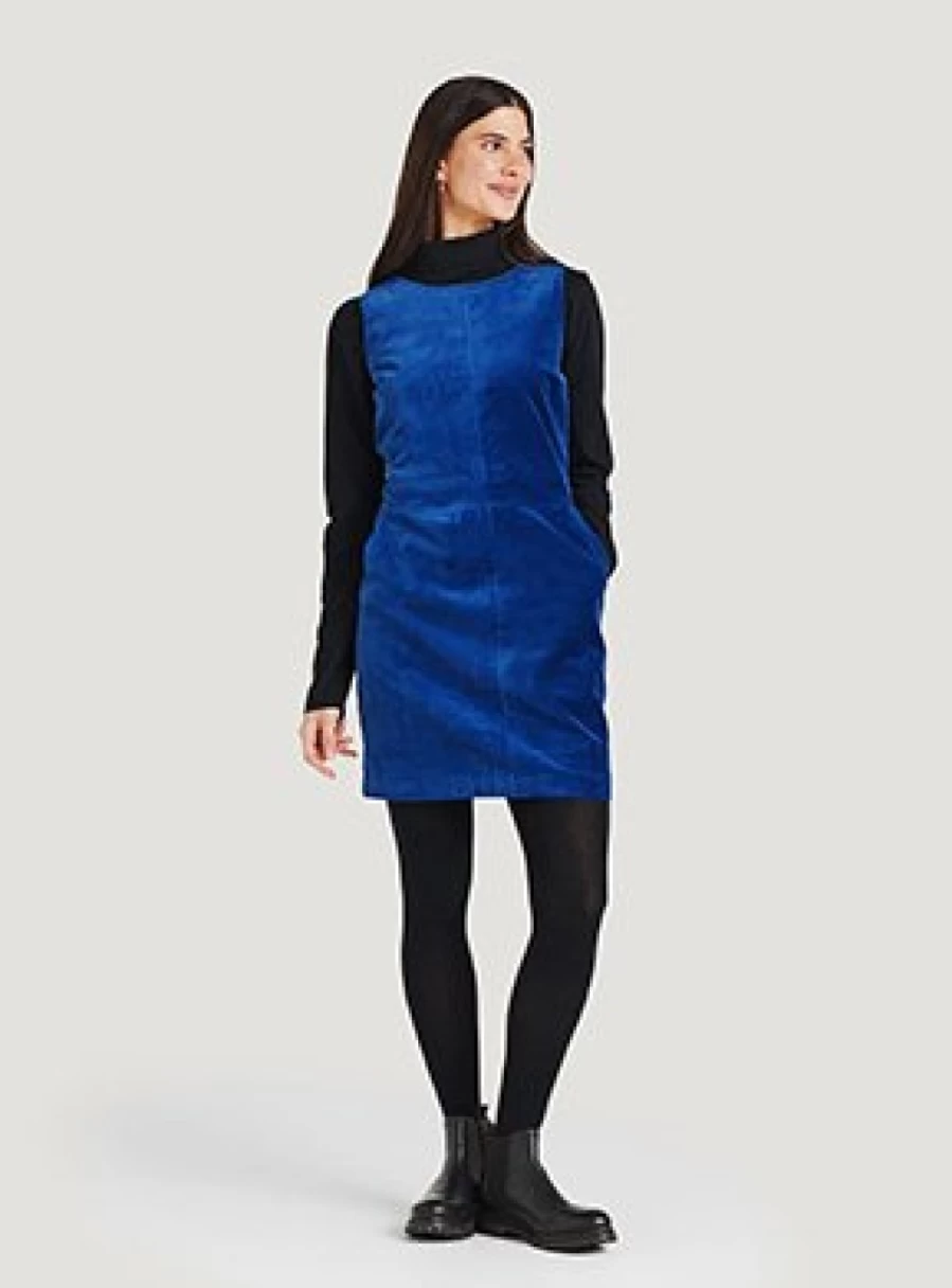 Thought Women's Allegra Organic Cotton Velvet Pinafore Dress - Size 12 | Sustainable Boho Style
