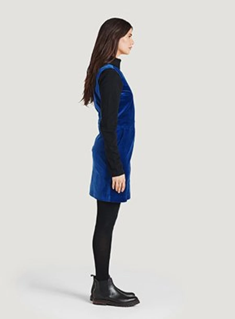 Thought Women's Allegra Organic Cotton Velvet Pinafore Dress - Size 12 | Sustainable Boho Style