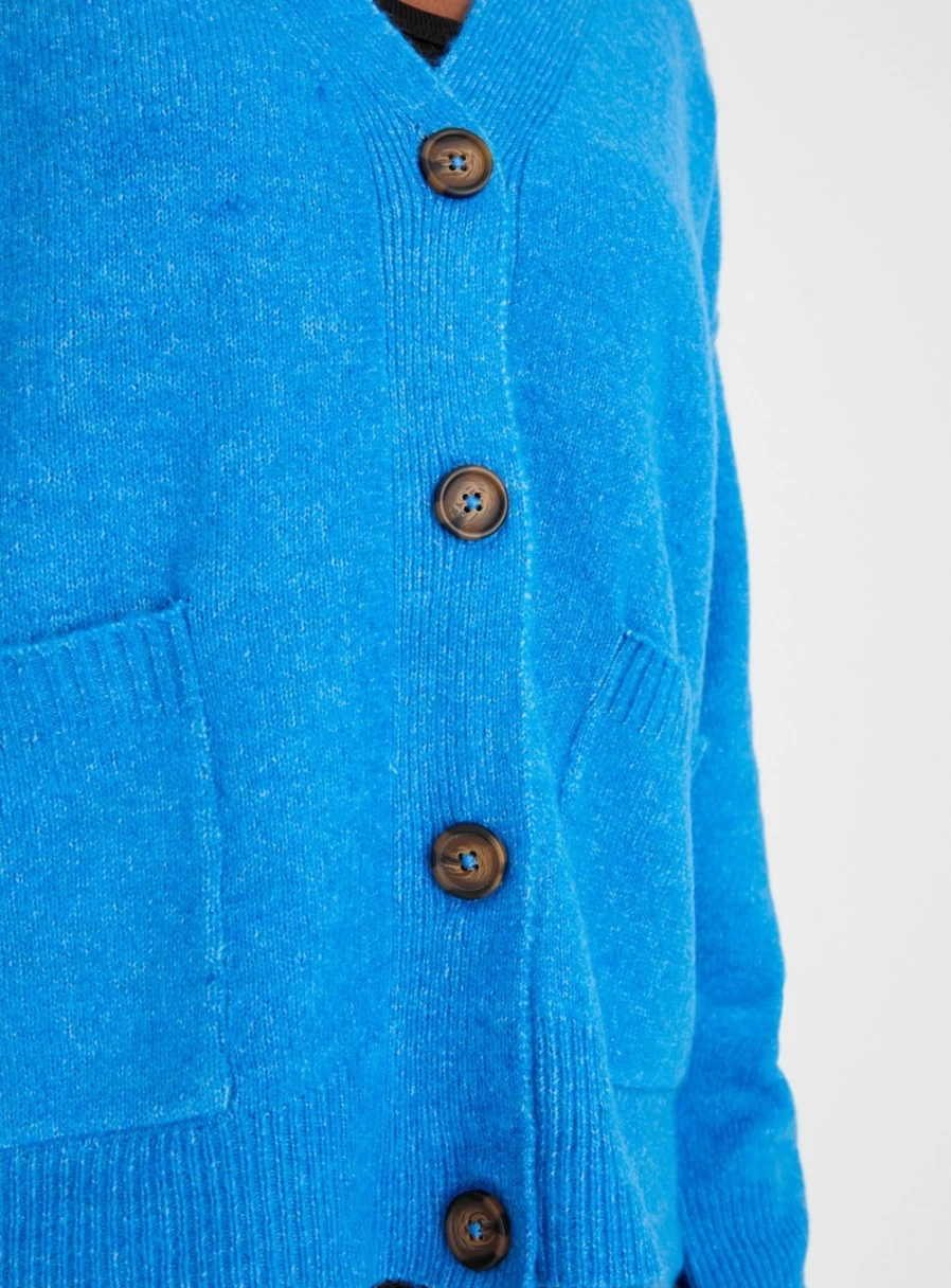 "Tu Women's Blue Relaxed Fit Cardigan - Cozy Knit Sweater for Casual Wear"