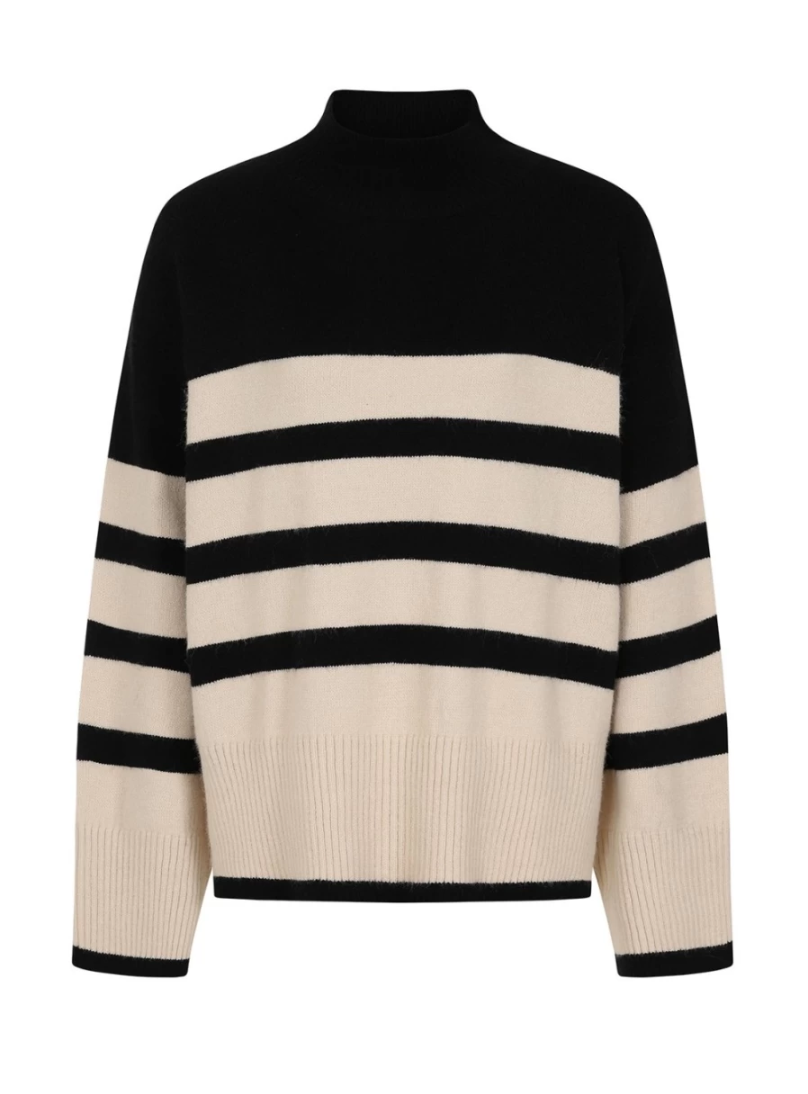 Vogue Williams Women's Mono Stripe Jumper S - Classic Striped Knit Sweater
